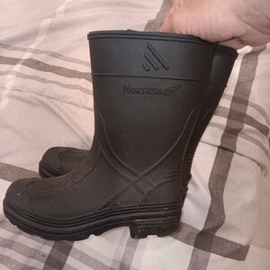 Northern Reflections Men's Black Waterproof Rain & Snow Boots